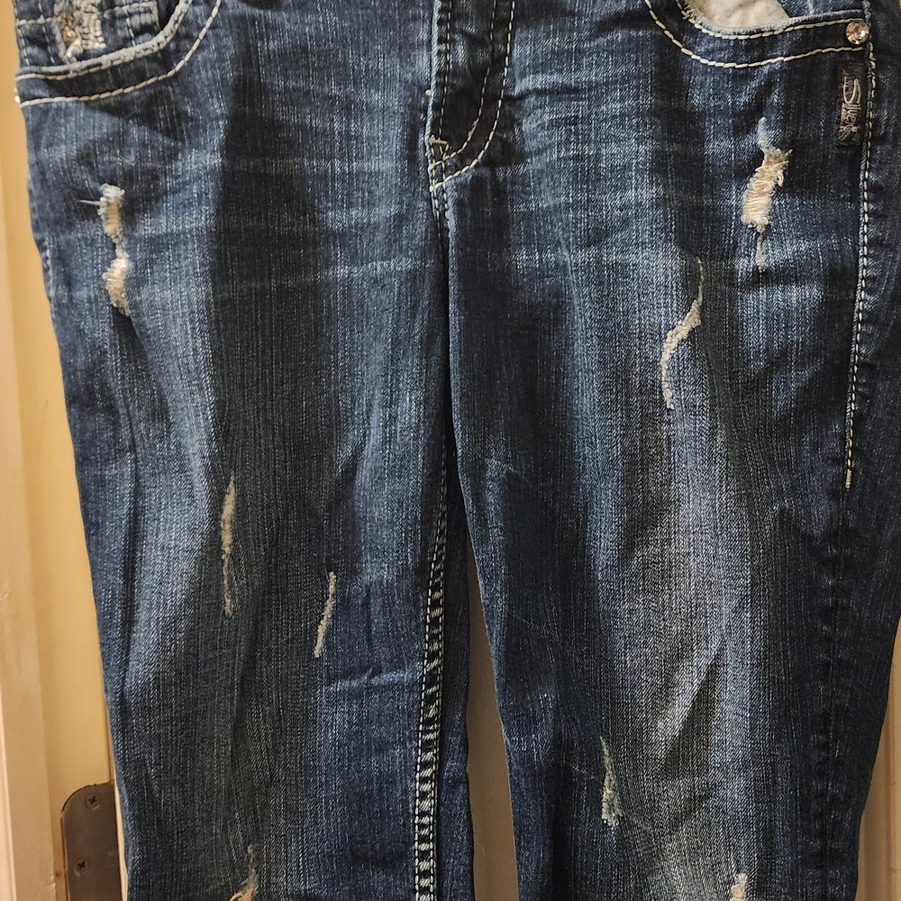 Silver Jeans Distressed Blue Women Shorts
